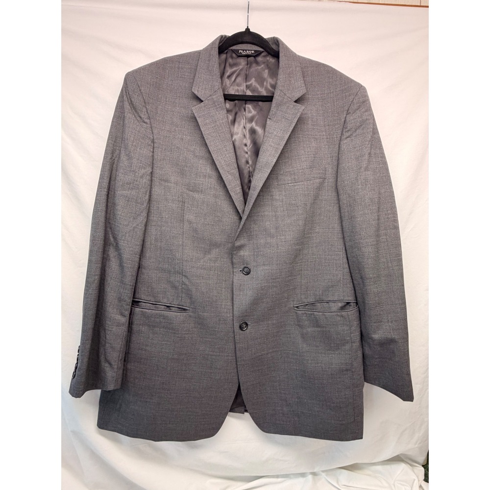 Jos. A. Bank Mens 46L Grey 100% Wool 2 Button Blazer Sport Coat -Excellent